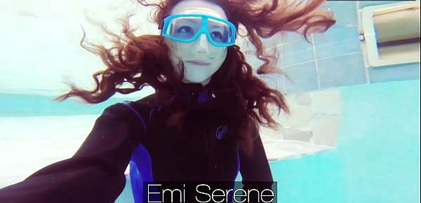  Hot underwater pool masturbation of Emi Serene